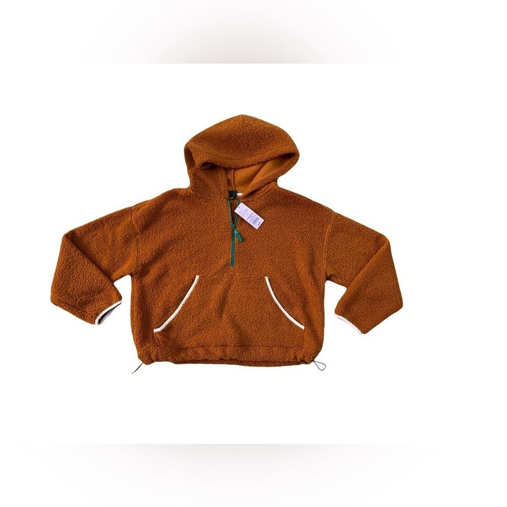 Wild Fable NWT Size Large Rust Sherpa Quarter Zip Cozy Pullover